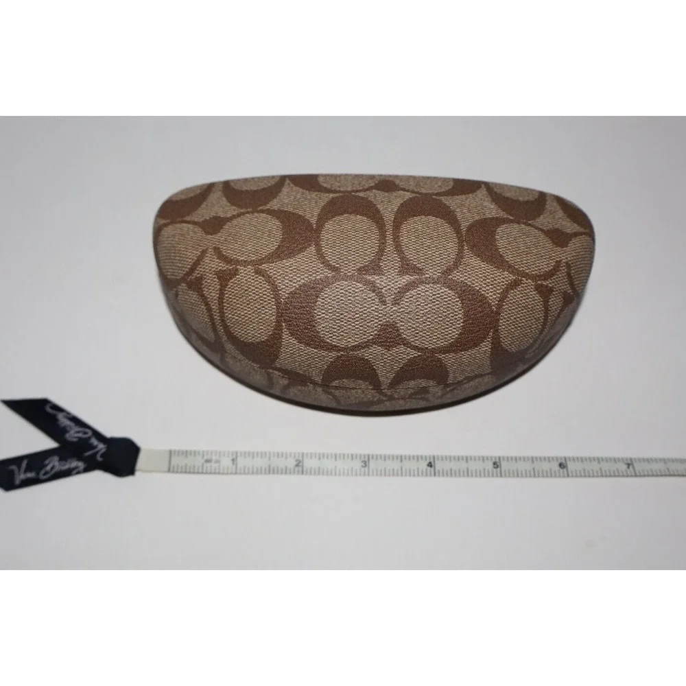 Coach Brown Monogram C Hard Shell Eyeglasses Sunglasses Clamshell Case